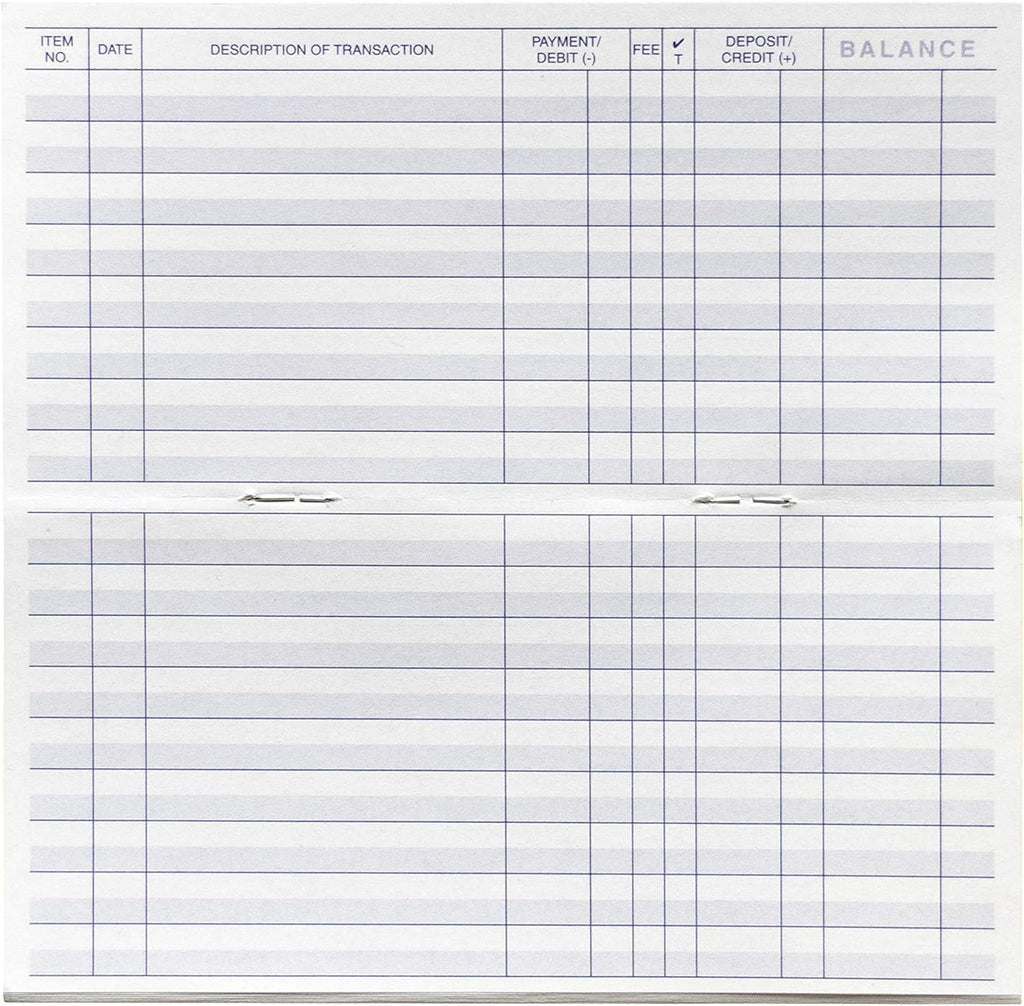 Pack of 10 Checkbook Registers Z214