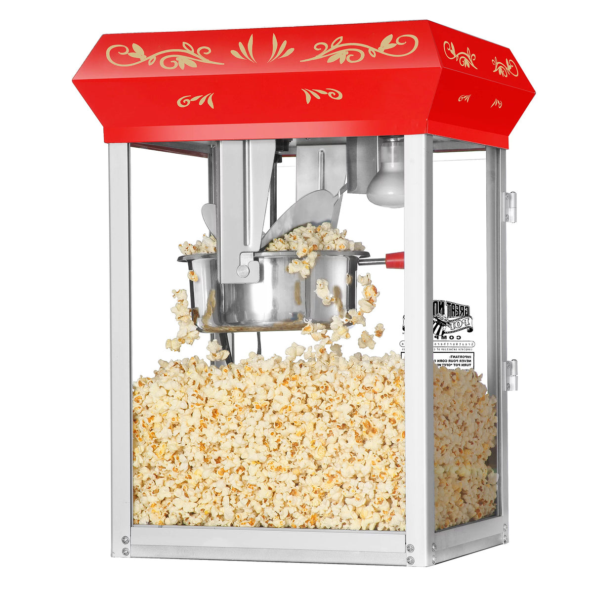Red Countertop Popcorn Popper Machine, 8 Ounce Y180537