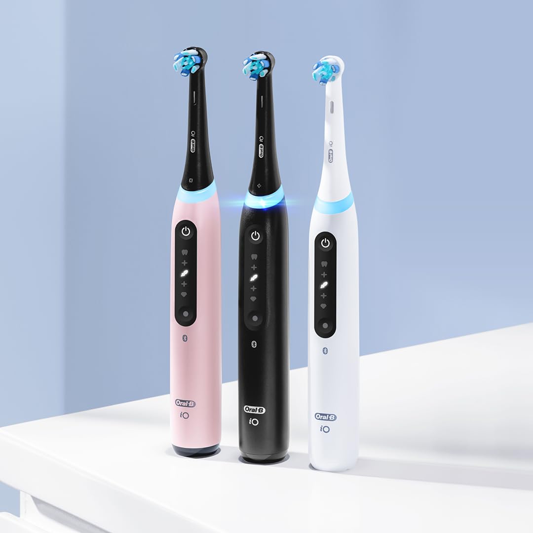 Black Rechargeable Electric Toothbrush with Visible Pressure Sensor, 2 Minute Timer, 5 Cleaning Settings, 1 Replacement Toothbrush Heads, and Travel Case C946