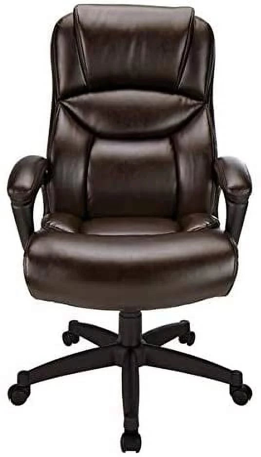 Brown/Black Bonded Leather High-Back Chair M89812