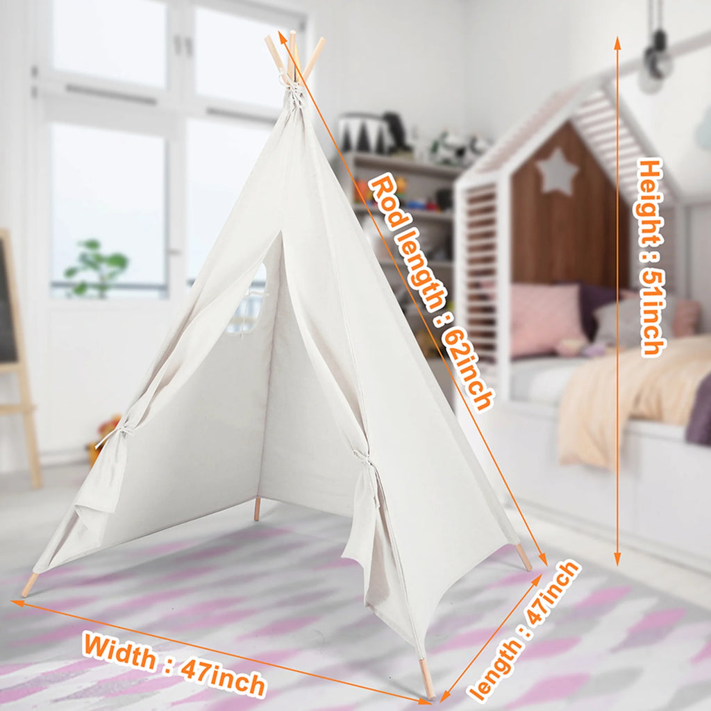 Cotton Canvas Kids Teepee Tent Q870280