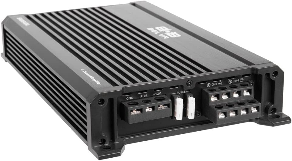 640W Peak 2-Ohm Stable Class-A/B 4-Channel Car Audio MOSFET Amplifier Pack of 2 N9281