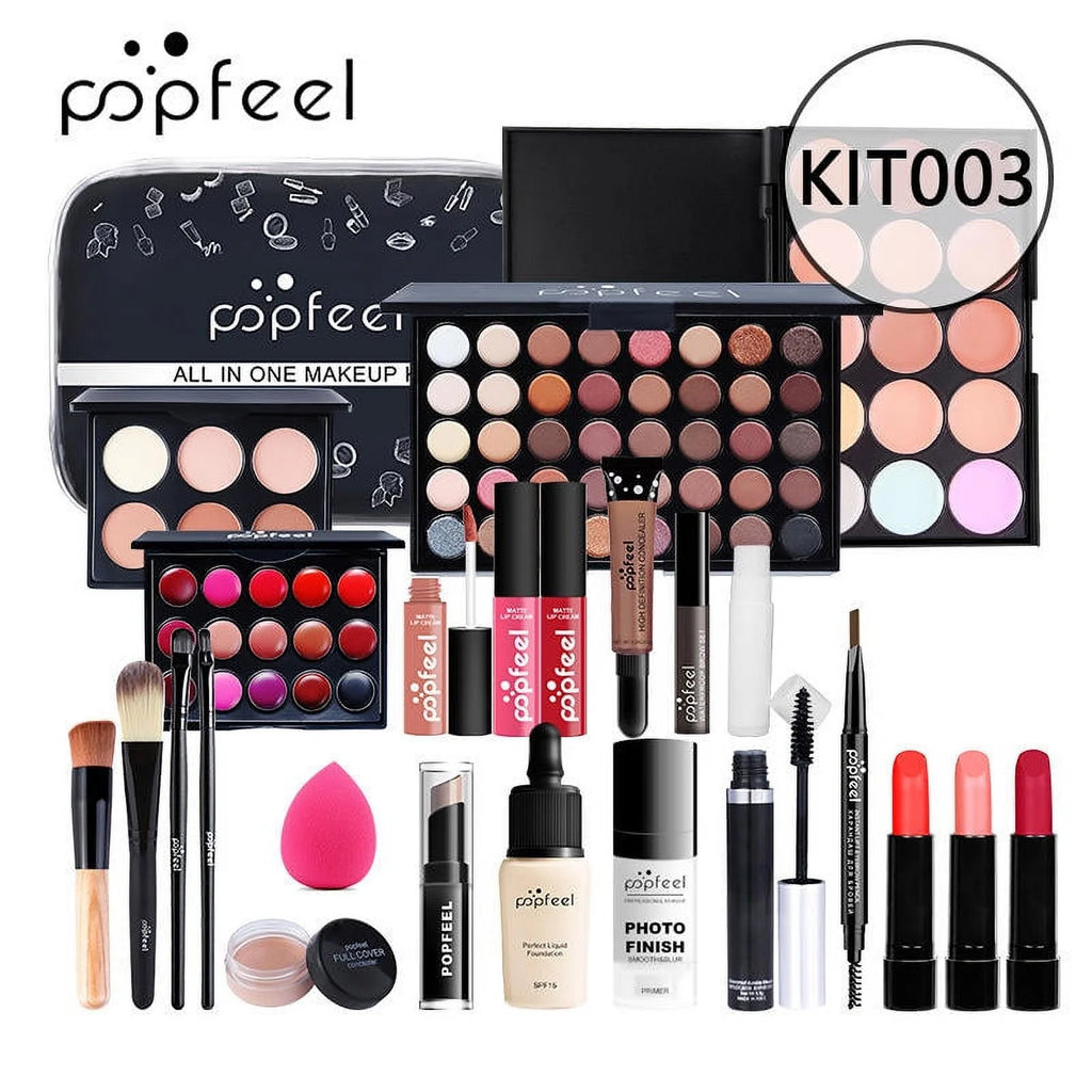 Full Facial Makeup Set with Makeup Brushes and Cosmetics Bag X20775