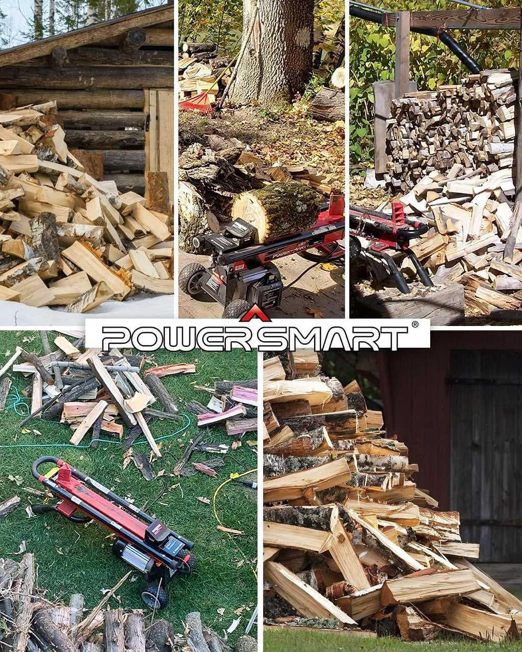 6-Ton Electric Log Splitter with Steel Wedge D219