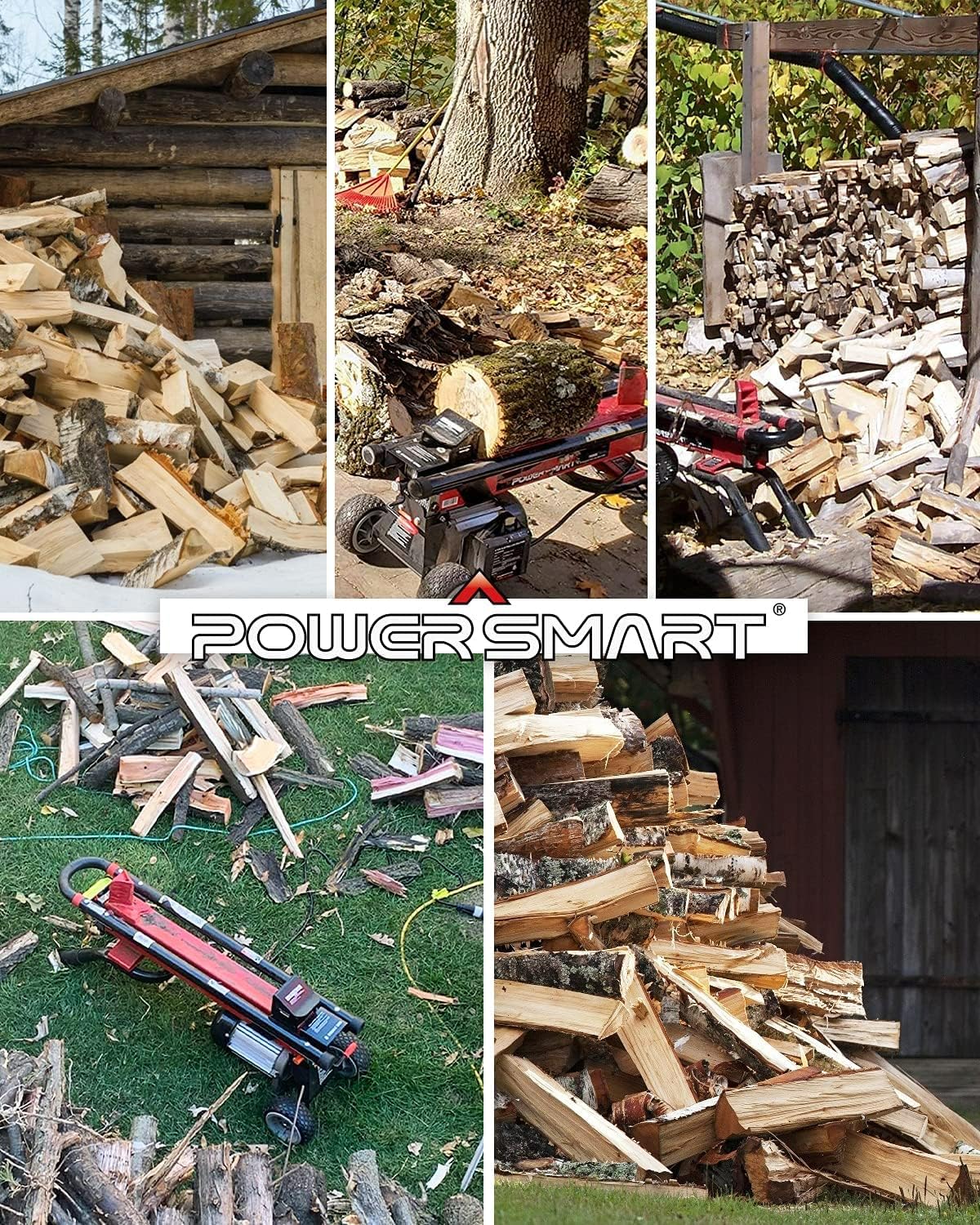 6-Ton Electric Log Splitter with Steel Wedge D219
