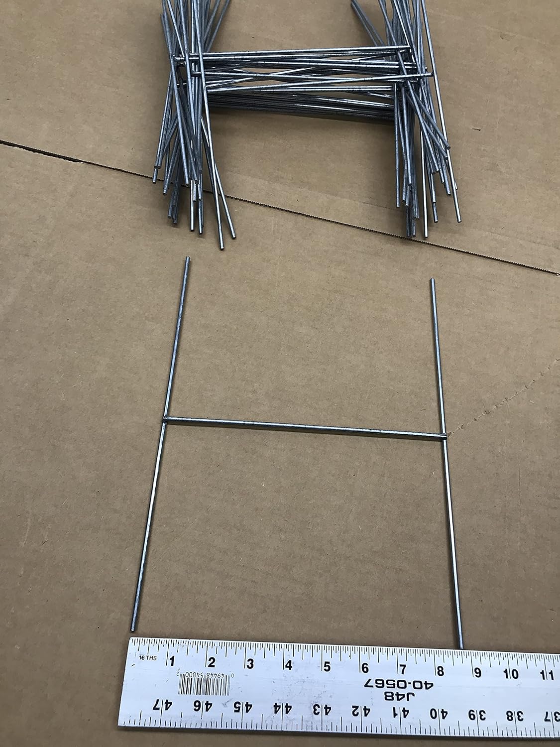 100 Sign Stake 12x9 Inch x 9 Gauge Galvanized Wire Stake, 100 Pieces, Pack of 2 W54689