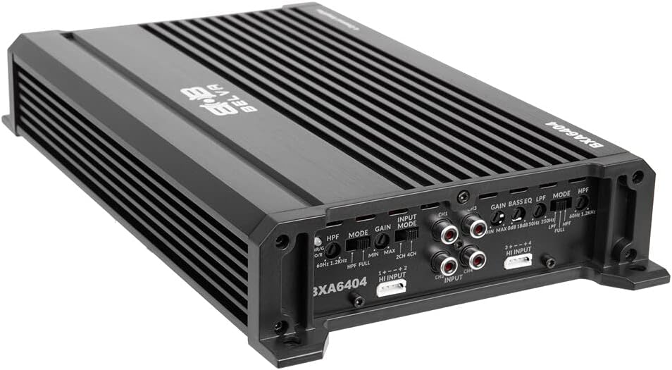 640W Peak 2-Ohm Stable Class-A/B 4-Channel Car Audio MOSFET Amplifier Pack of 2 N9281