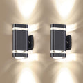 4 Pack LED Triangular Up and Down Outdoor Wall Light, Aluminum Waterproof, 3000k 5W I57306