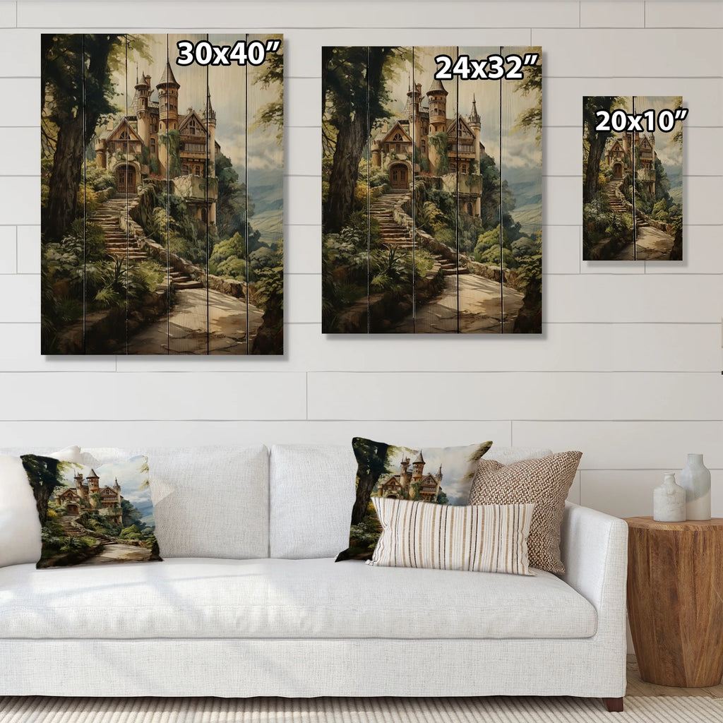 Rustic Wall Art Print on Natural Pine Wood M385