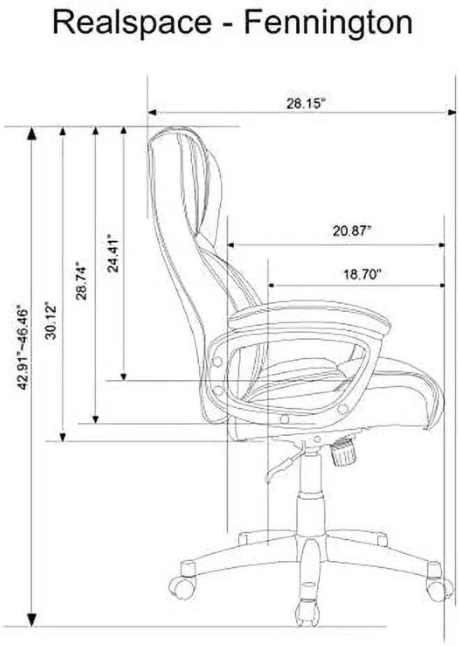 Brown/Black Bonded Leather High-Back Chair M89812