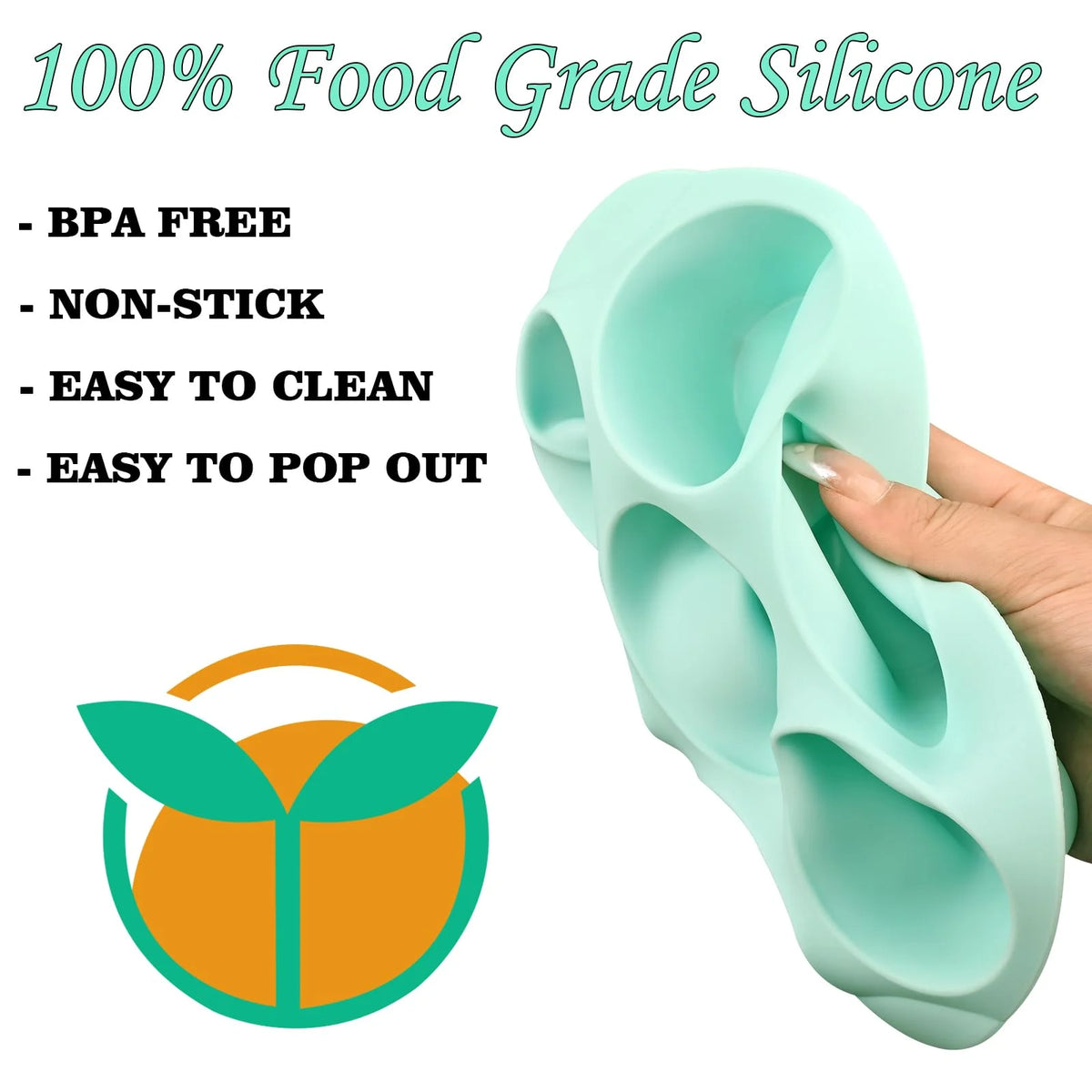 2 Pack Nonstick Silicone 7-Cup Baking Pan, Pink Green C6225
