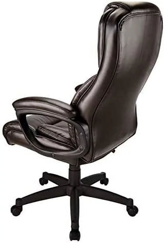 Brown/Black Bonded Leather High-Back Chair M89812