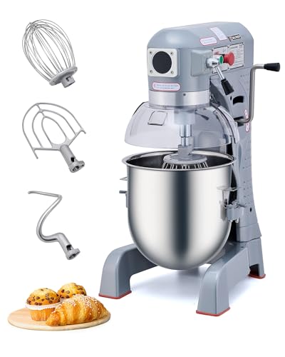 20 qt 750W 3 Speed Commercial Stand Mixer with Stainless Steel Bowl O44689