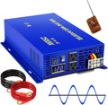 2500W Pure Sine Wave Inverter 24v to 110V 120V AC with Wireless Remote Switch H1142