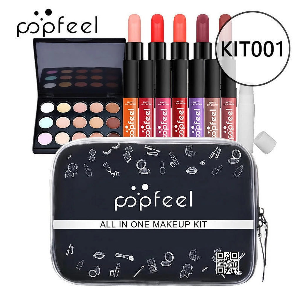 Full Facial Makeup Set with Makeup Brushes and Cosmetics Bag X20775