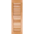 18 in. x 48 in. Exterior Real Wood Pine Louvered Shutters Pair S41541