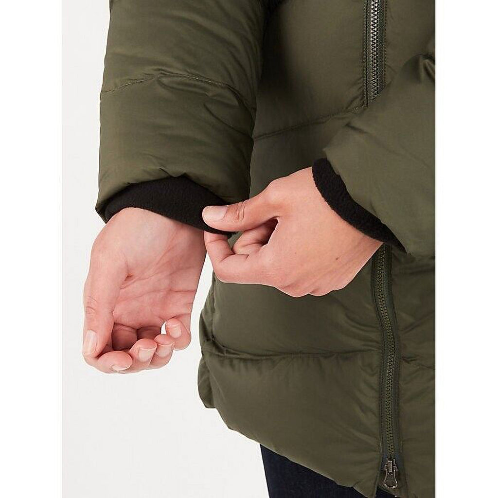 Olive Green Hooded Faux-Fur-Trim Coat Size XL Y57045
