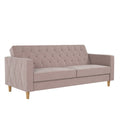 Blush Velvet Futon with Storage G963