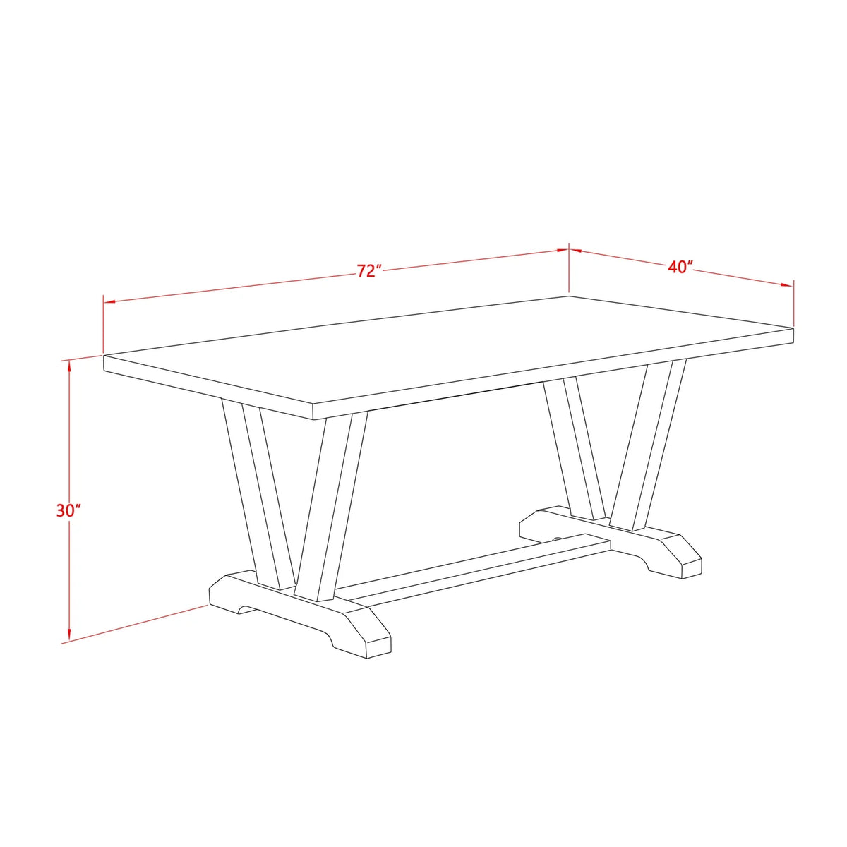 5-piece Wood Dining Set with Fabric Seat in White I159878