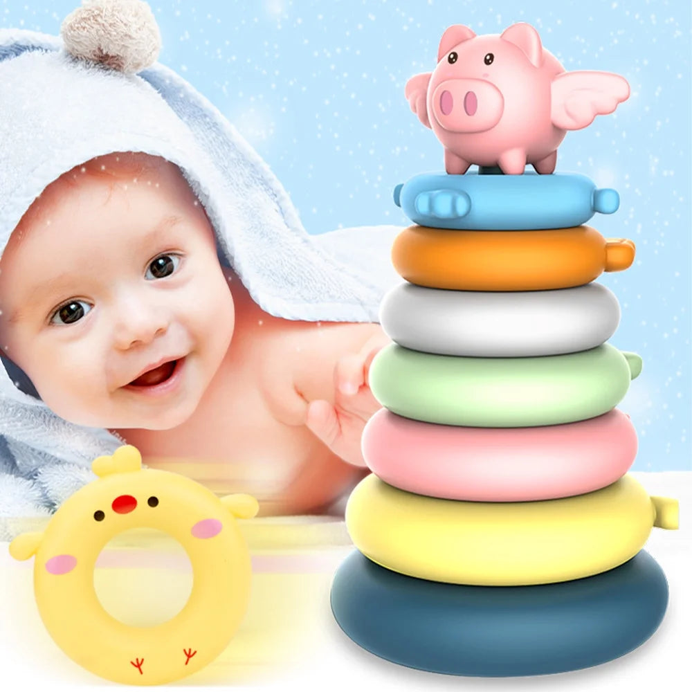 7 Pcs Soft Stacking Rings Toy F7762