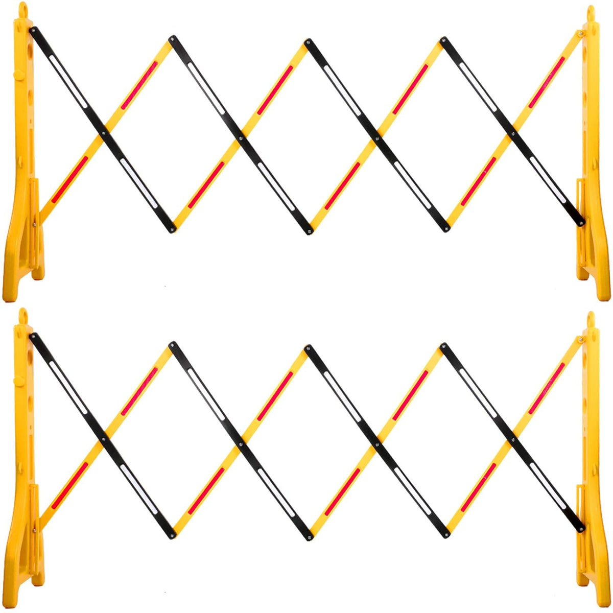 Expandable Plastic Safety Barricade with Reflective Strips 2 Pcs X611028