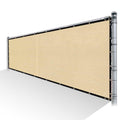 Beige HDPE Privacy Fence Screen with Reinforced Grommets D85861