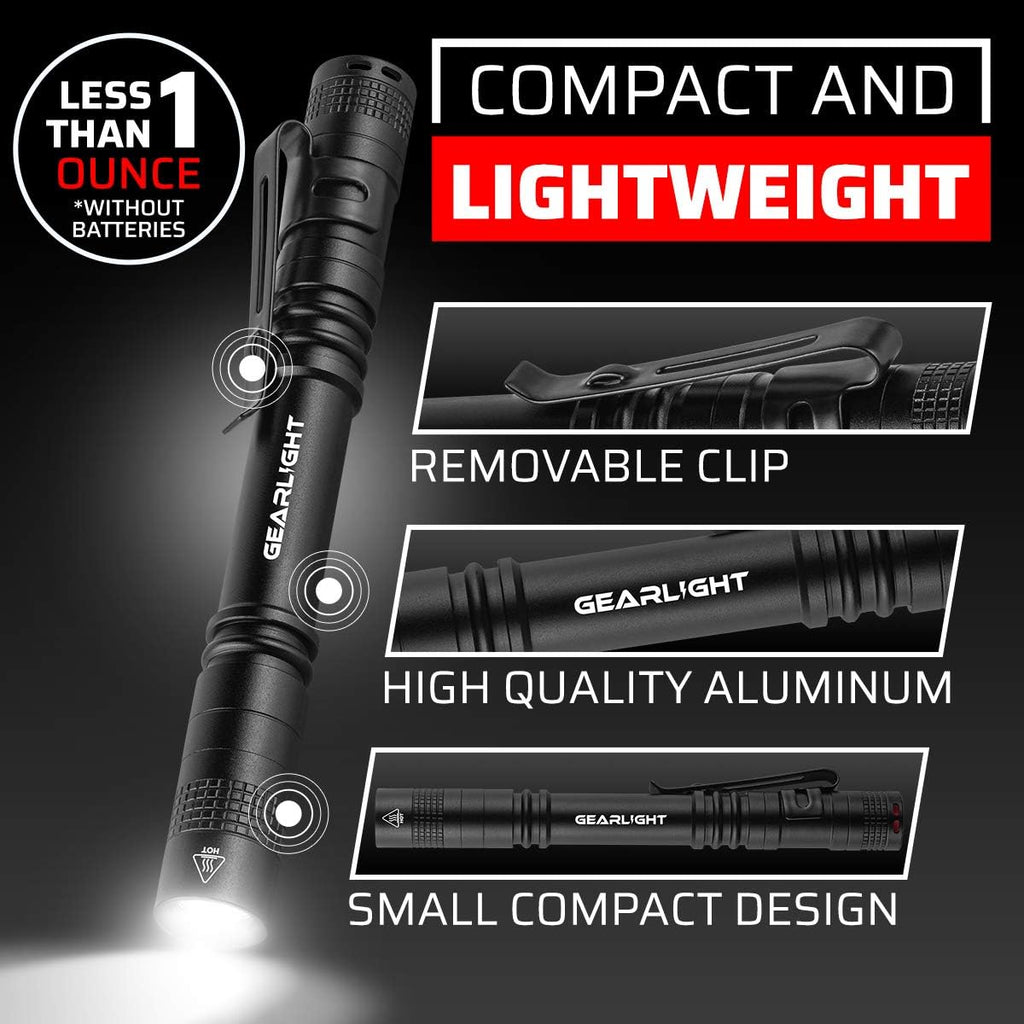 2 Small LED Pocket Flashlights with Clip M74745