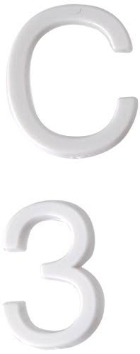 White 0.5 inch Letters Numbers and Symbols O438