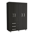 Black Mobile Armoire B802