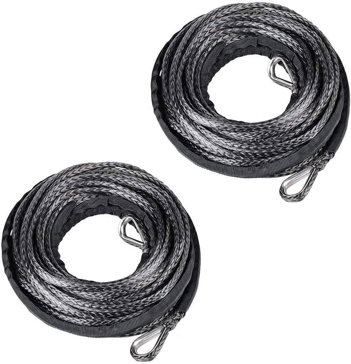 Black UHMWPE Synthetic Winch Rope Extension 2pcs P41018