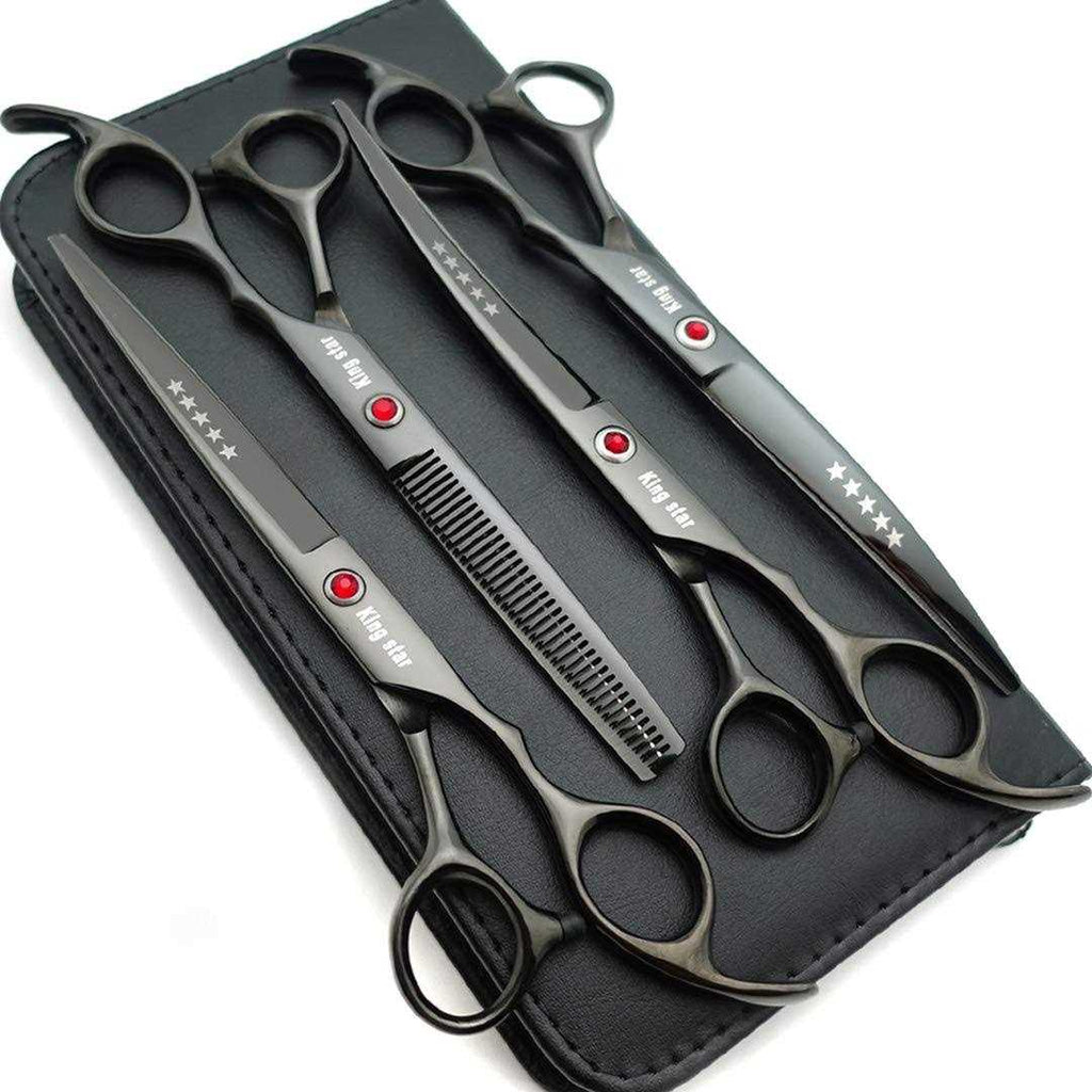 7.0in Titanium Dog Grooming Scissors Set 4pcs N8019