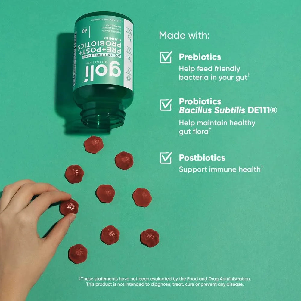 60 Count Pre Post Probiotic Gummies O873408