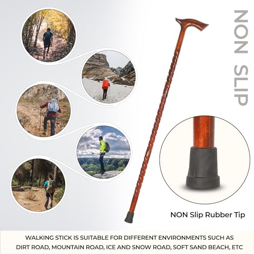 Natural Wood Walking Stick Cane G638