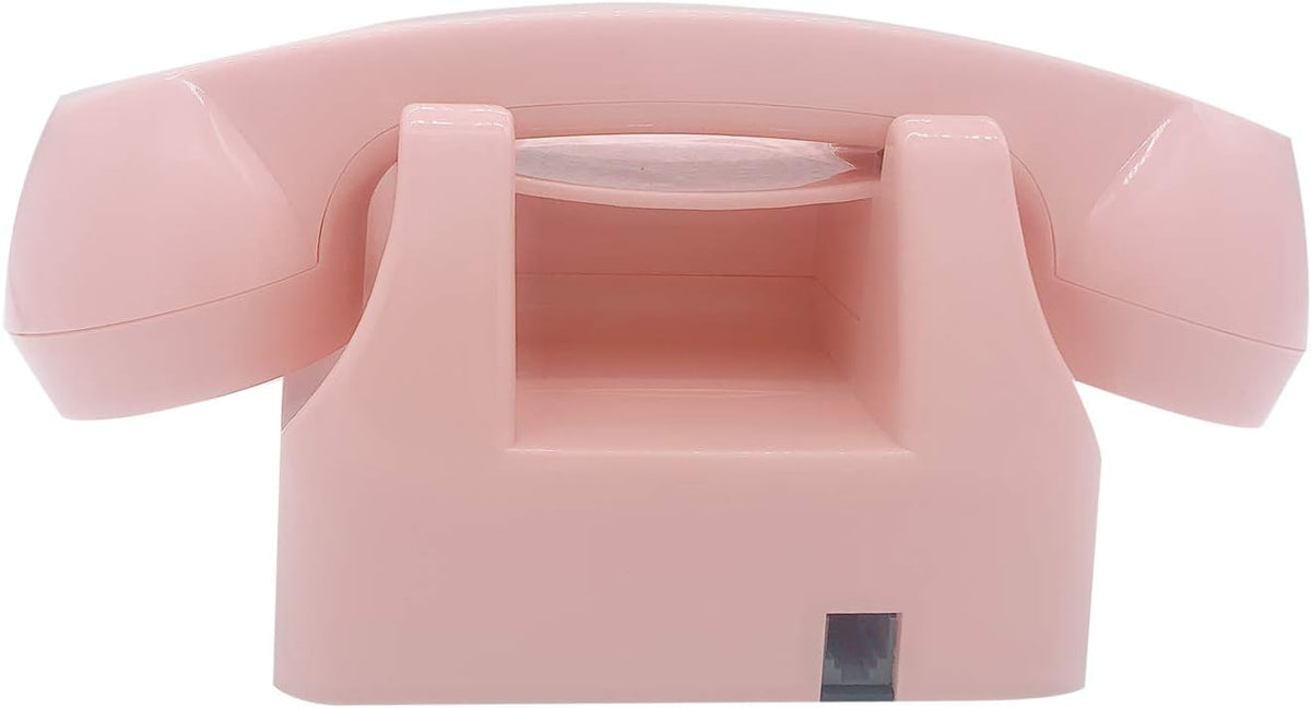 Pink Retro Rotary Corded Desk Phone U12907