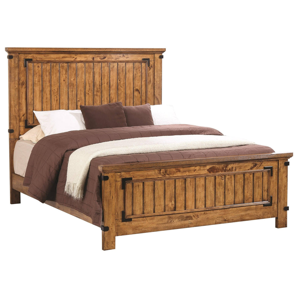 Rustic Honey Full Panel Bed M5736