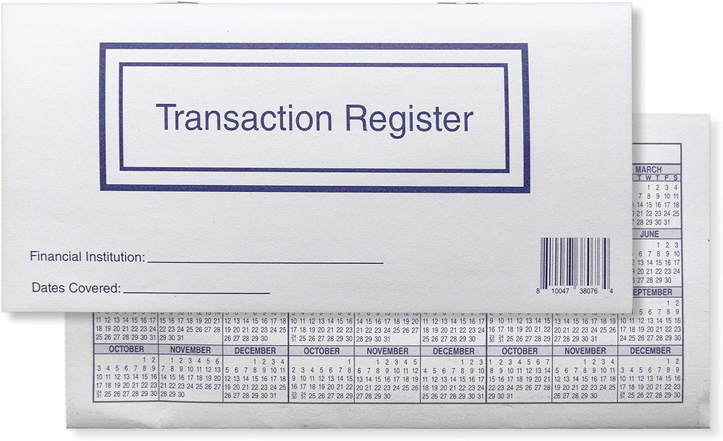 Pack of 10 Checkbook Registers Z214