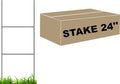 100 Pack Galvanized Wire Double H-Frame Stake 24 Tall 10 Wide C100