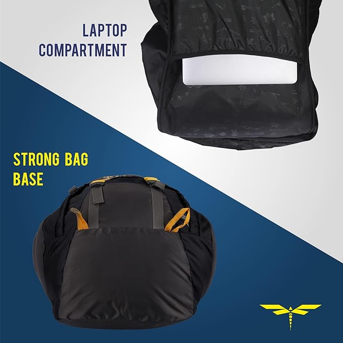 Black 65 Litres Travel Backpack C151097