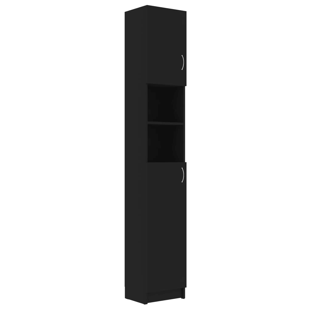 Black Chipboard Bathroom Cabinet O496510