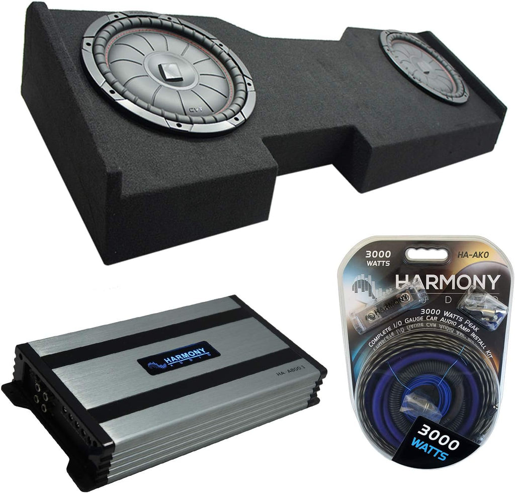 Dual 12" Loaded Sub Box Enclosure with Amplifier G9536