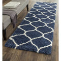 Navy and Ivory Moroccan Plush Runner B61765