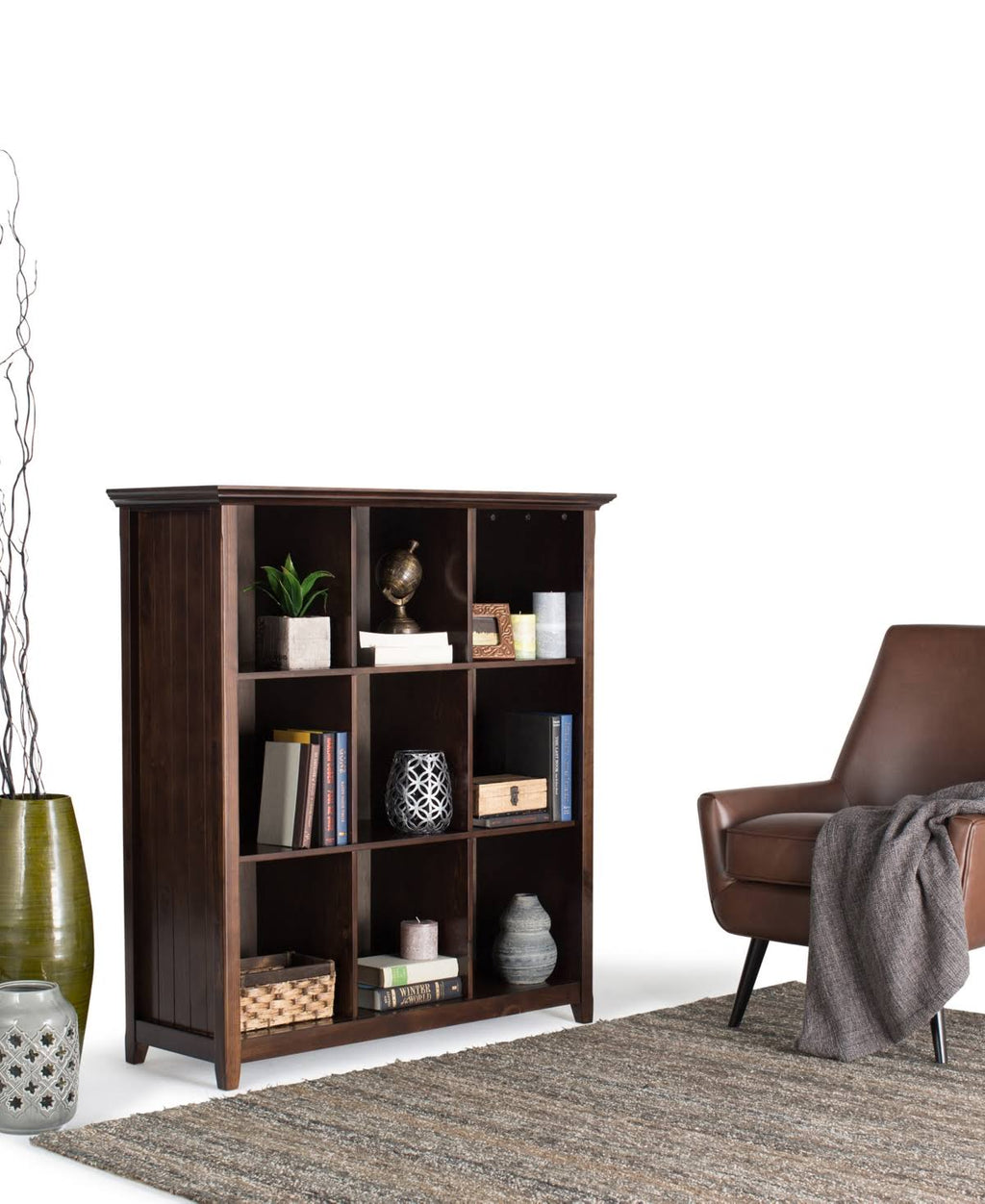 9 Cube Bookcase Tobacco Brown M32217