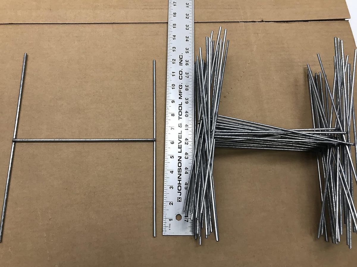 100 Sign Stake 12x9 Inch x 9 Gauge Galvanized Wire Stake, 100 Pieces, Pack of 2 W54689