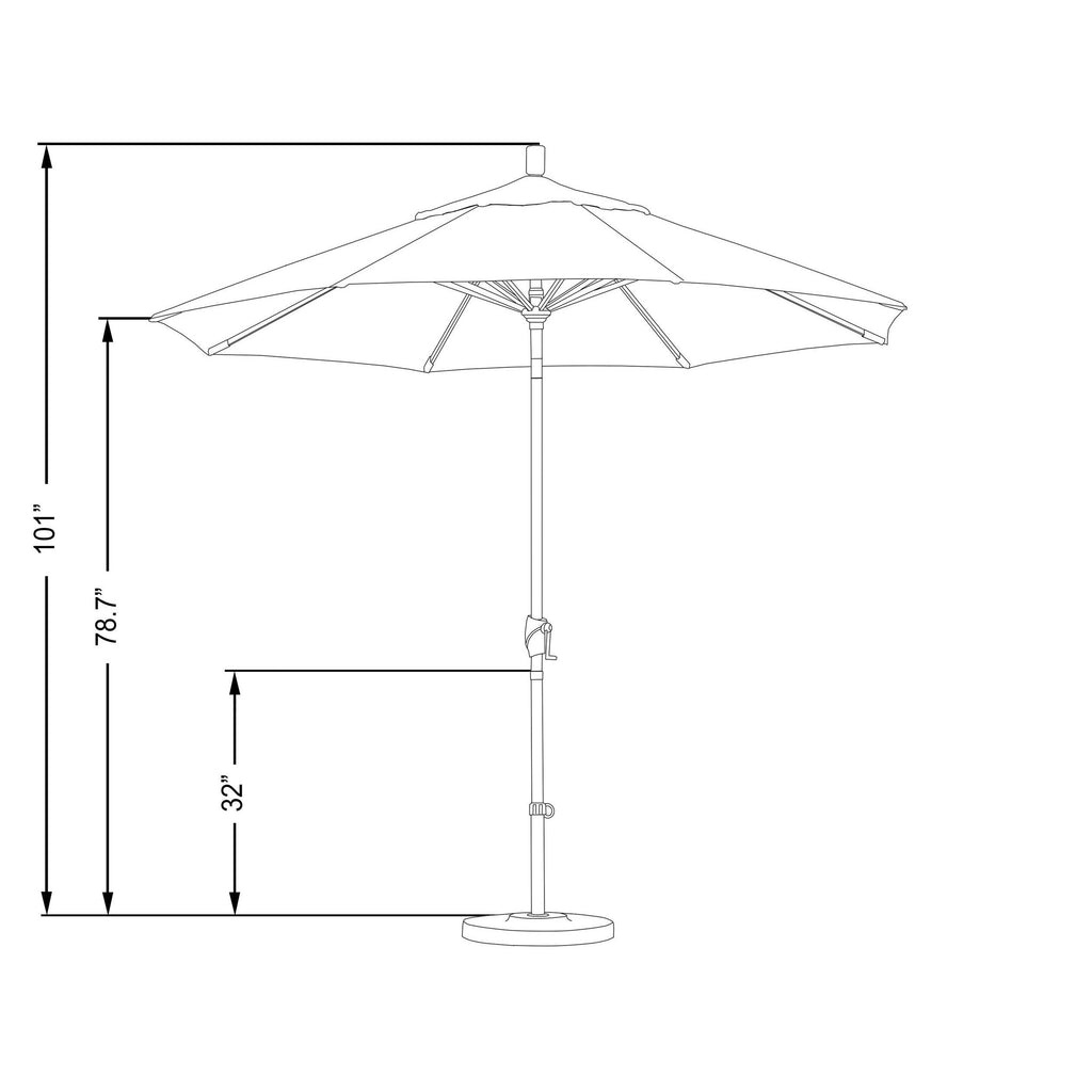 Black Aluminum Market Umbrella C13782