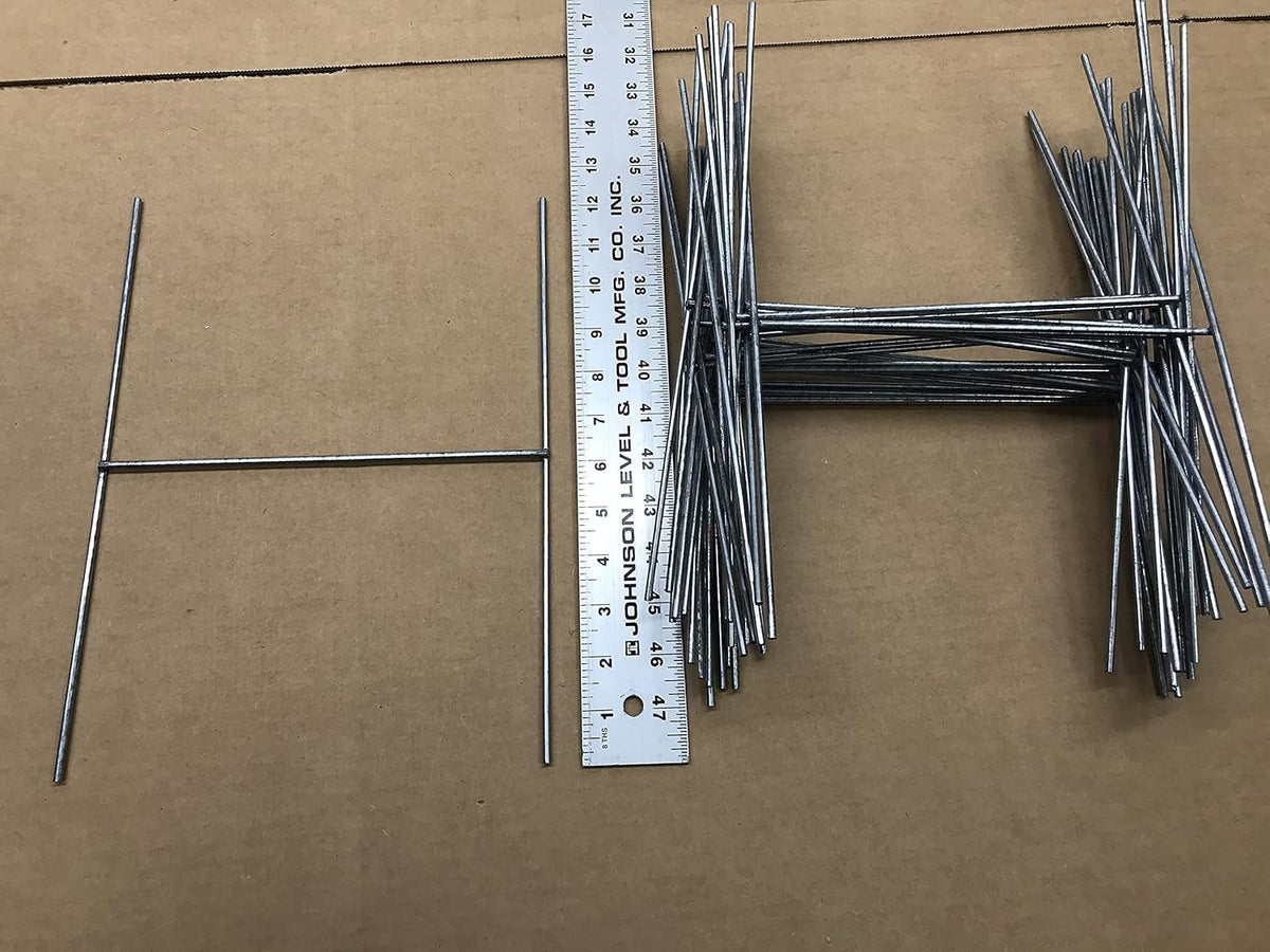 100 Sign Stake 12x9 Inch x 9 Gauge Galvanized Wire Stake, 100 Pieces, Pack of 2 W54689