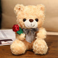 Light Brown Roses Teddy Bear Plush Toy E834