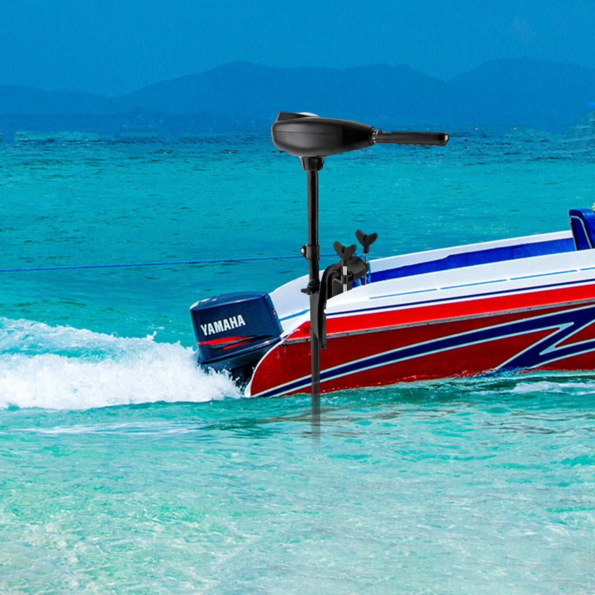 24V 85 LBS Electric Outboard Motor Trolling Fishing Boat Brush Engine I17970
