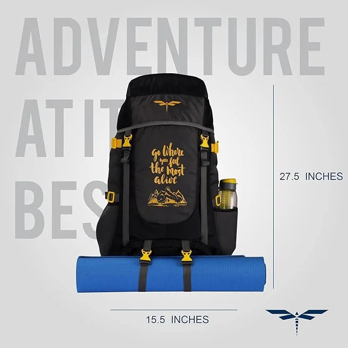 Black 65 Litres Travel Backpack C151097