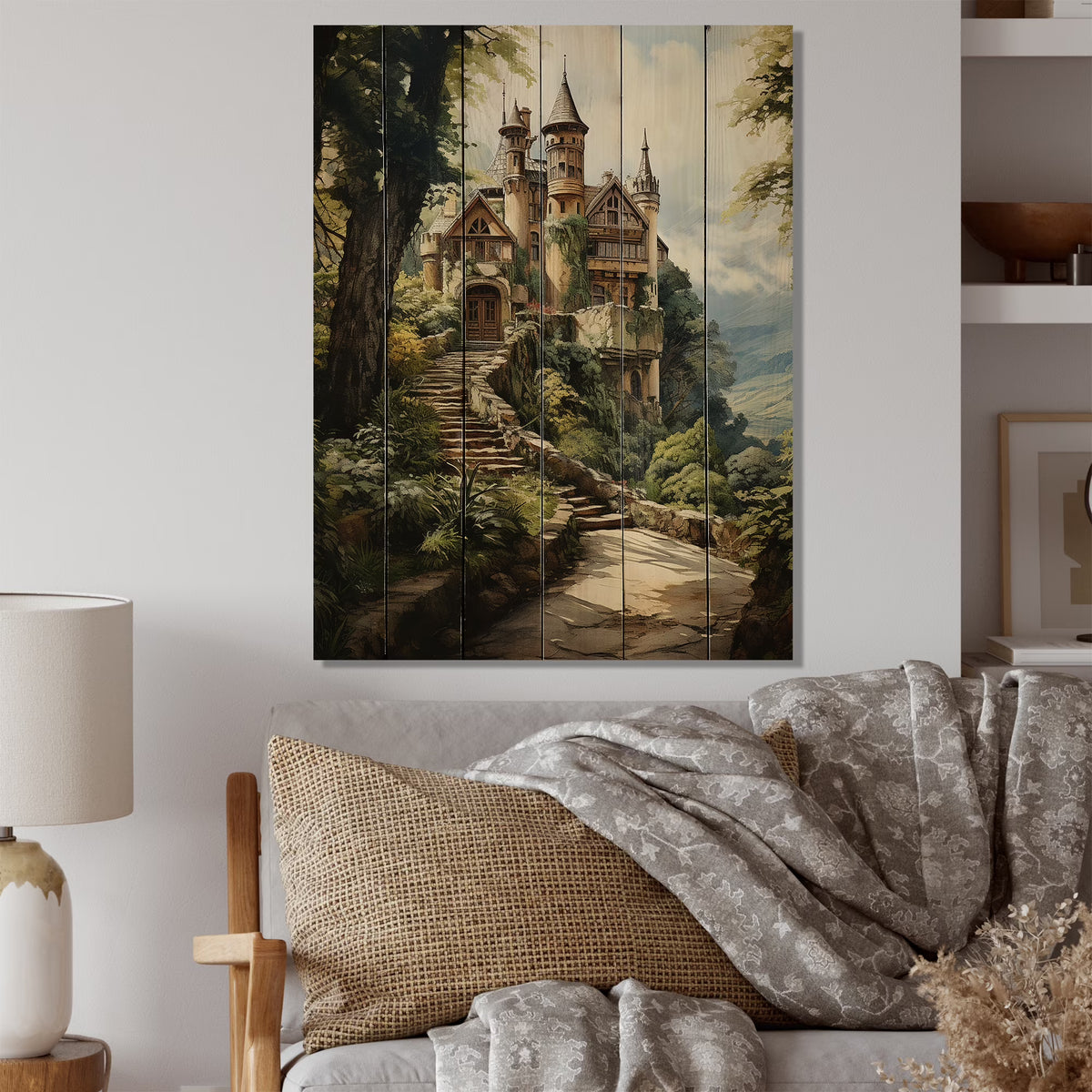 Rustic Wall Art Print on Natural Pine Wood M385
