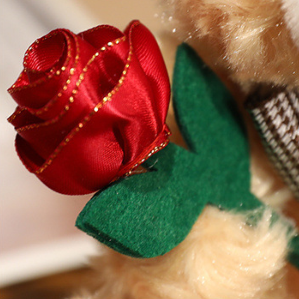 Light Brown Roses Teddy Bear Plush Toy E834